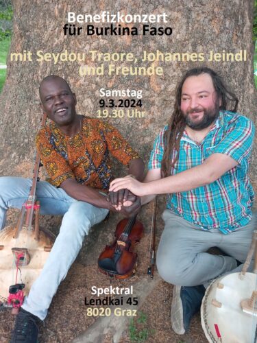 Benefizkonzert für Burkina Faso mit Seydou Traore, Johannes Jeindl und Freunde
